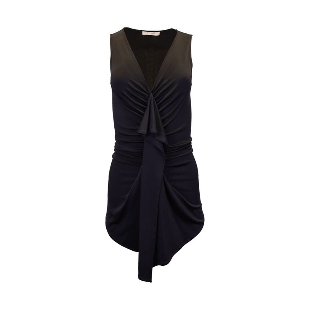 Givenchy V-neck Draped Top in Black Viscose